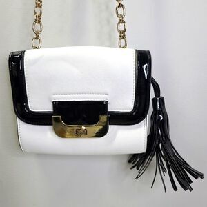 INZI Black/White/Gold Crossbody Bag